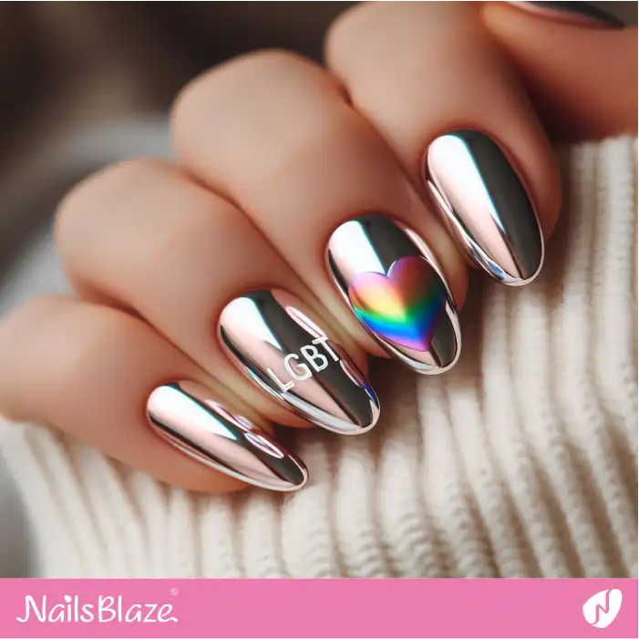 LGBT Chrome Nails | Pride | LGBTQIA2S+ Nails - NB2041